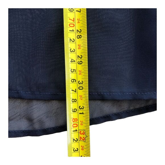 Gottex Swimwear Women's Sheer‎ Navy Button Front Tunic Cover-Up top Size S - Picture 9 of 9